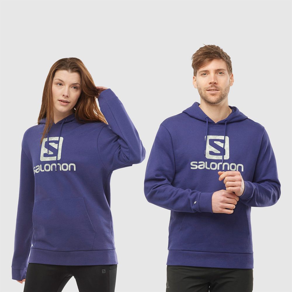 Salomon OUTLIFE LOGO SUMMER Sudadera Hombre - Azul Marino - Colombia (76821-FZLJ)